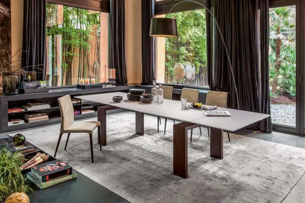 Стол Brooklyn со стеклянной окисленной столешницей