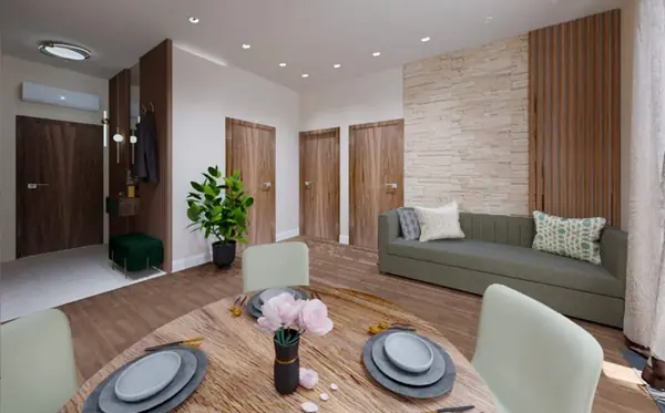 Дизайн интерьера в квартире (ЖК Охтапарк)