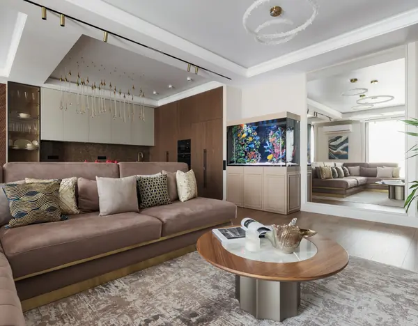 Реализация современной четырехкомнатной квартиры площадью 170 м²