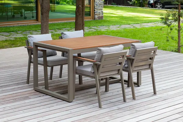 SANTORINI стол и 4 стула, цвет PECAN