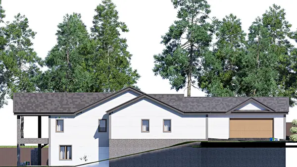 Проект одноэтажного дома 33х21м S708м2 F-17162