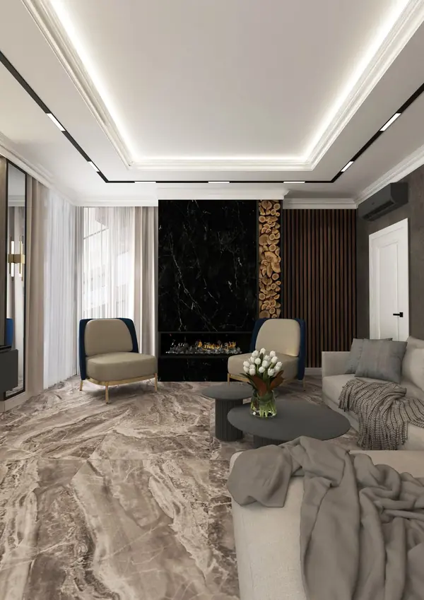 Кухня-гостиная из проекта частного дома 5 бригада