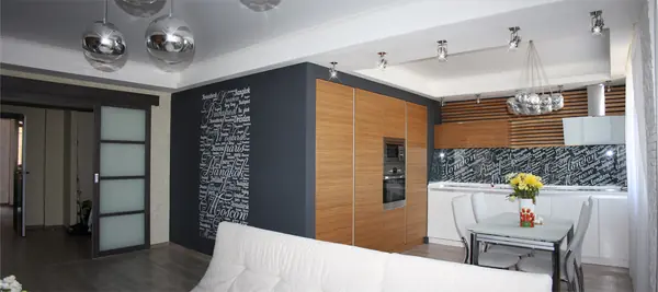 Интерьер кухни гостиной жк Европейский