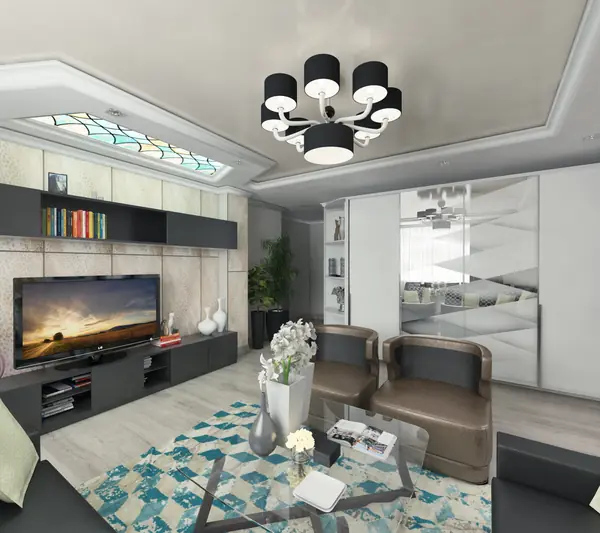 Дизайн интерьеров трёхкомнатной квартиры. Современный стиль.