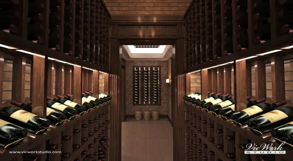 Wine cellar. H Residence interiors