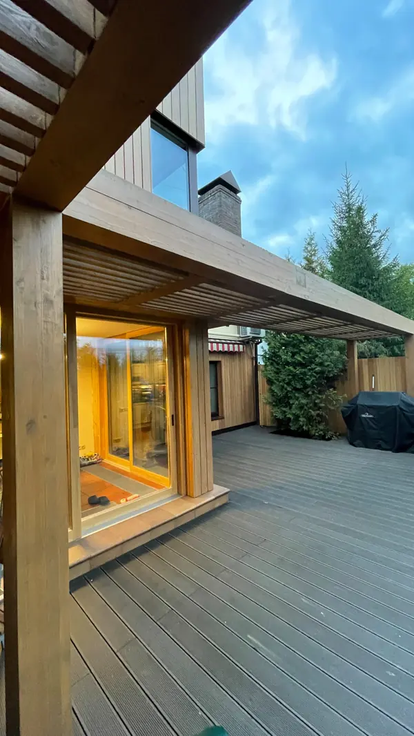 Расширение пентхауса с перголой