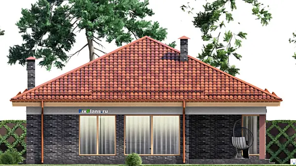 Проект одноэтажного дома 14х13м S120м2 F-15821