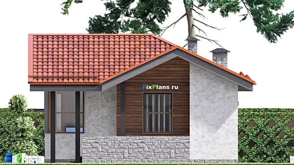 Проект одноэтажного дома 8х10м S51м2 F-14894