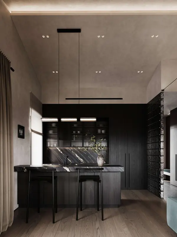 Суровый уют | Дизайн одноэтажного дома в Балашихе