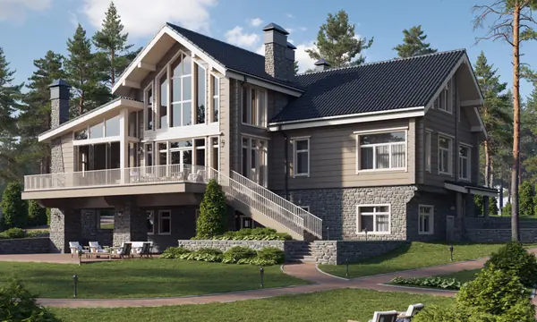 Проект дома на склоне