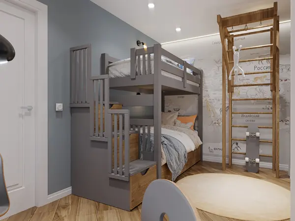 Небольшая детская  для двух мальчиков