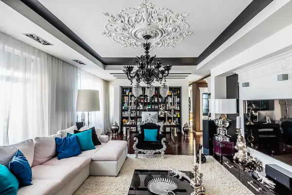 Съёмка интерьера квартиры в стиле фьюжн.