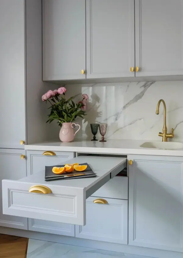 Голубой цвет в интерьере кухни: нежность и стиль