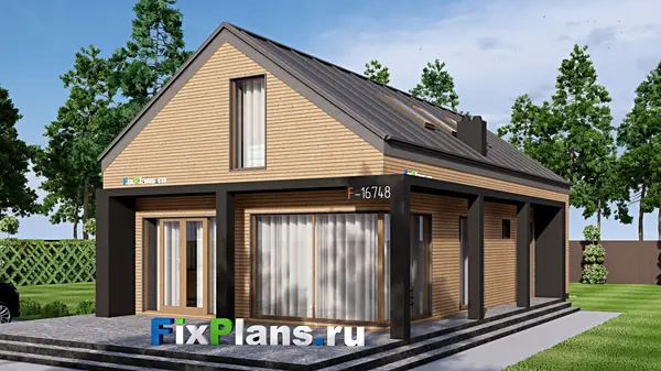 Проект дома с мансардой 21х9 м S249м2 F-16748
