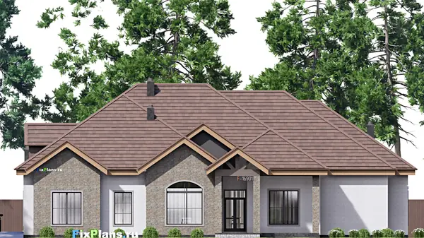 Проект одноэтажного дома 23х19м S429м2 F-16901