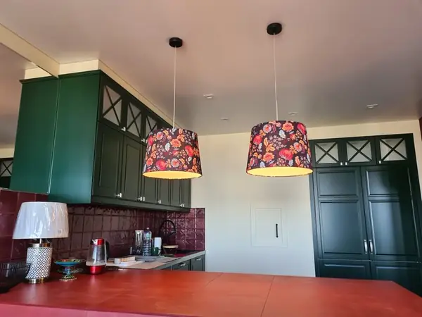 Абажуры из ткани на пластике