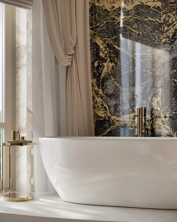 Роскошный дизайн квартиры в стиле современная классика в ЖК "Квартал Лахта парк"