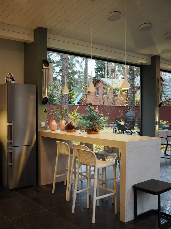 Павильон с летней кухней и домашним кинотеатром