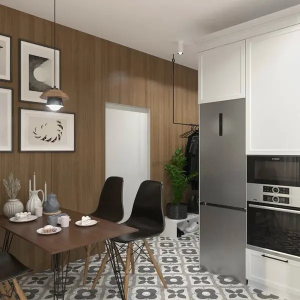 Планировка квартиры эконом класса в стиле сканди