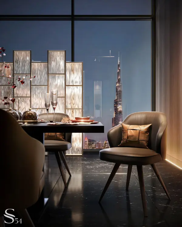 Дизайн-проект ресторана в Дубае с видом на Бурдж-Халифа