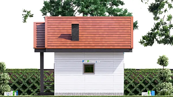 Проект дома с мансардой 7х6 м S40м2 F-15371