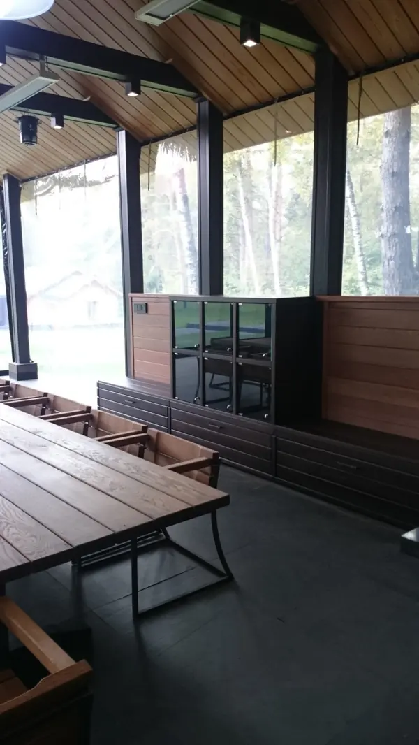 Беседка–барбекю в п. «Заокские просторы»