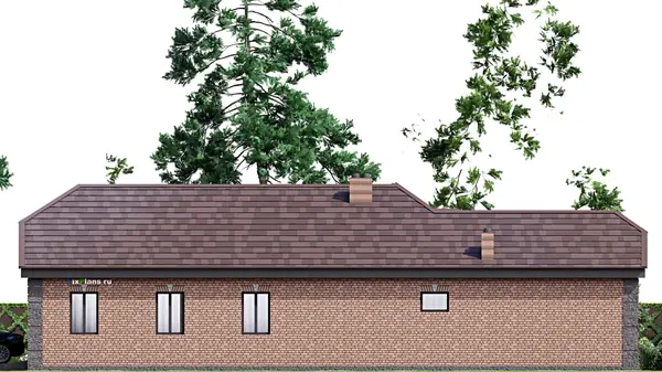 Проект одноэтажного дома 15х21м S183м2 F-16802