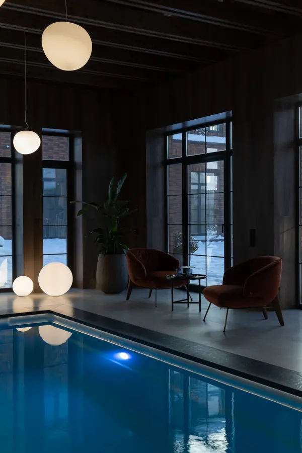 Реализованный проект банного комплекса на территории частного дома