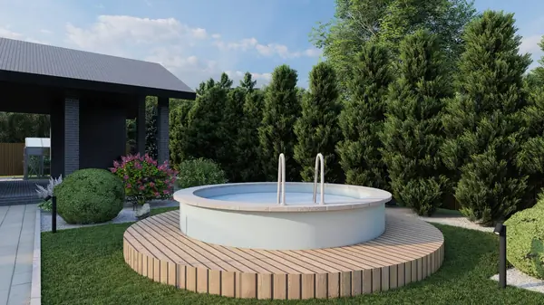 Ландшафтный дизайн 25 соток в д. Большая Ельня