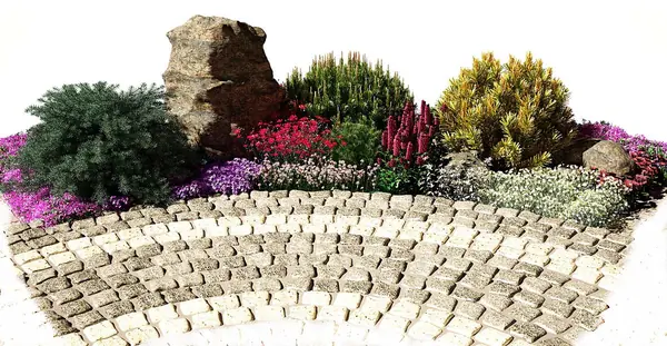 Рокарий в зоне отдыха