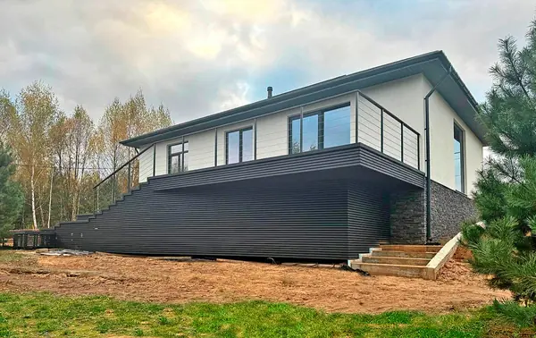 Проект пристройки террасы в современном стиле