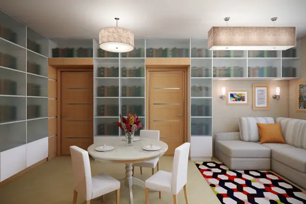 Kitchen and living room