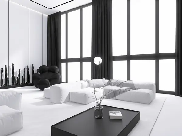 Минималистичная гостиная с акцентами арта Проект для квартиры в современном стил