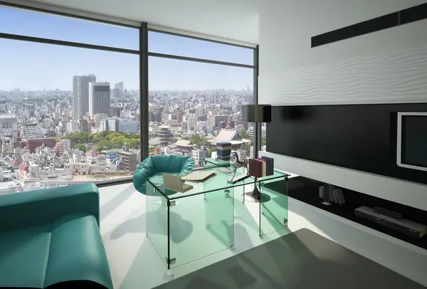 Glass Office Workdesk