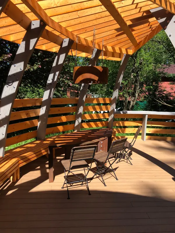 Необычная веранда (и терраса) к Необычному Дому (проект "Фазенда-лайф")