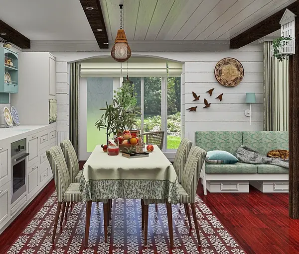 Прованс кухня-гостиная