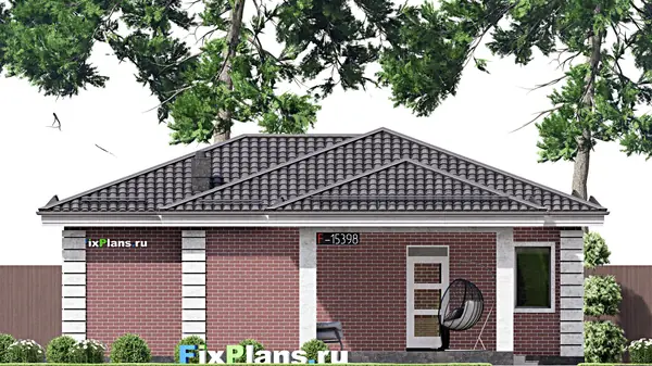 Проект одноэтажного дома 13х16м S122м2 F-15398
