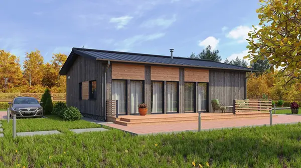 Дом из клеёного бруса для постоянного проживания "Базис 4"