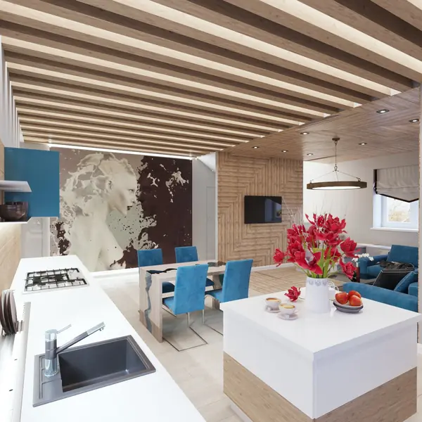 Кухня - гостиная "Light mix"