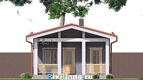 Проект одноэтажного дома 7х6м S32м2 F-15542