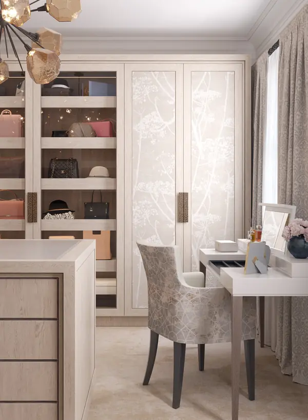 Dressing room in a residential house