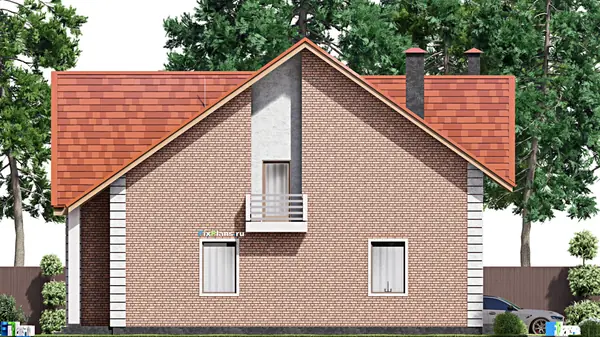 Проект дома с мансардой 13х14 м S268м2 F-15947