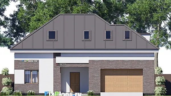 Проект дома с мансардой 15х23 м S308м2 F-18008