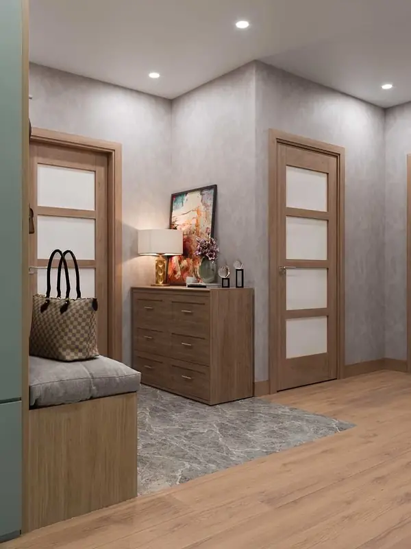 Коридор в бежевых тонах