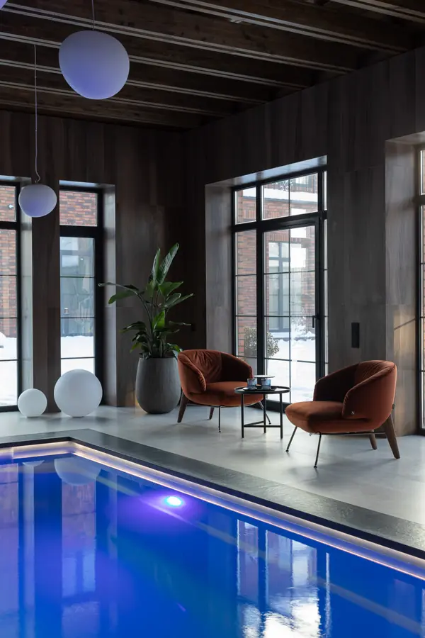 Реализованный проект банного комплекса на территории частного дома