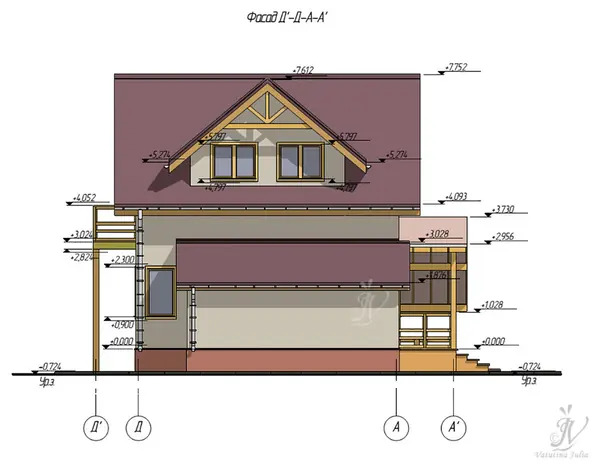 Эскизный проект индивидуального двухэтажного жилого дома в г. Кострома