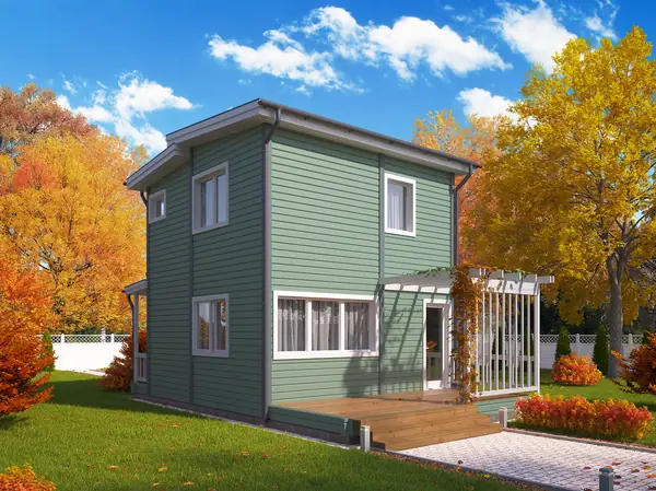 Дом из клеёного бруса для постоянного проживания "Визит 2"