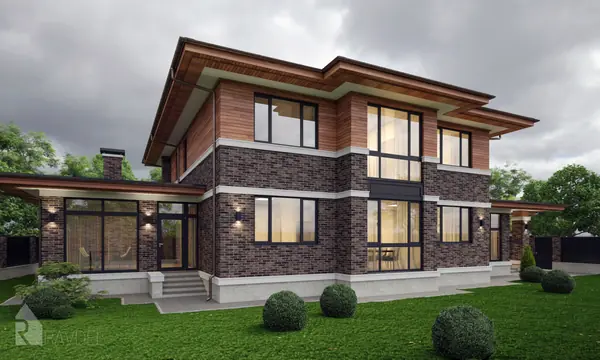 Коттедж в стиле Райта