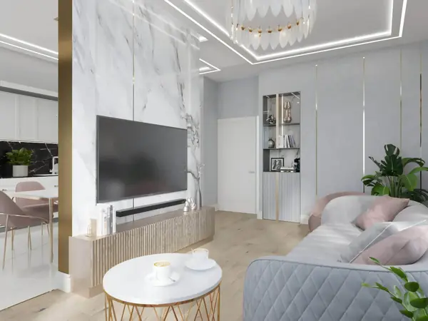 Дизайн и ремонт квартиры на Золоторожском Валу — Золотой акцент