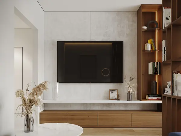 Проект совмещенной спальни-гостиной